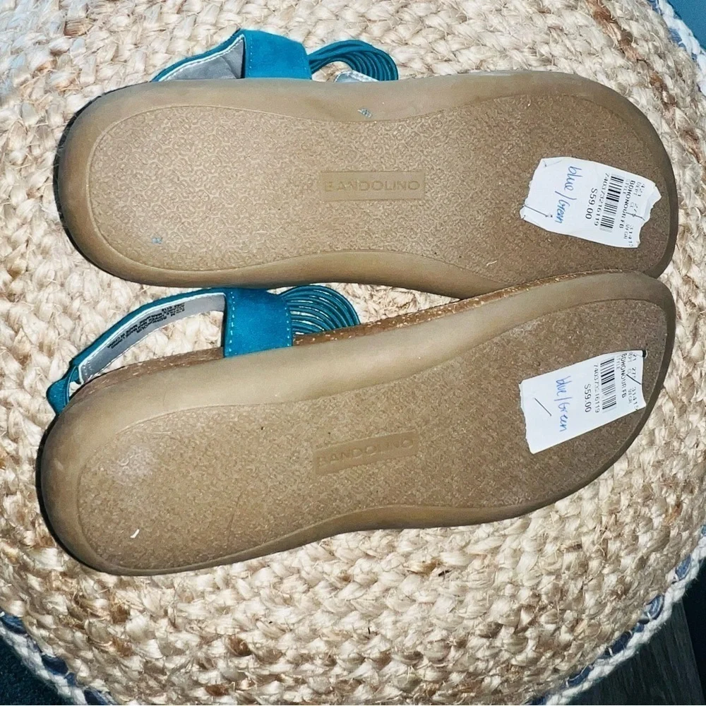Bandolino Blue Rhinestone Thong Sandal